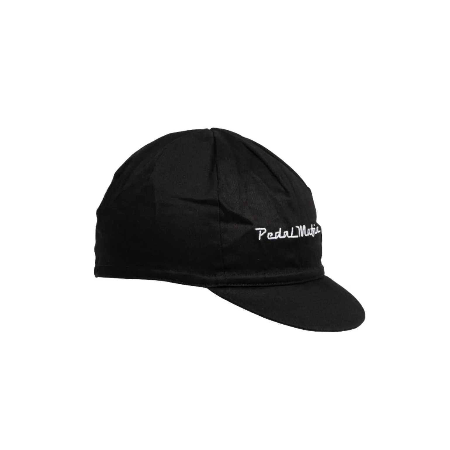 Cotton Cycling Cap Black Traditional Logo
