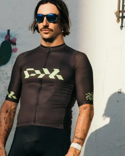 Men's Core Jersey Carbon Black Lime