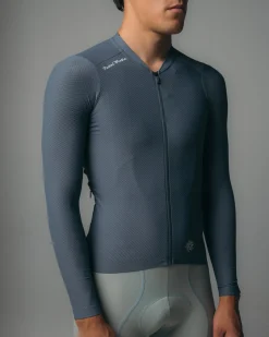 Men's Pro Delta Long Sleeve Jersey Dark Blue Steel
