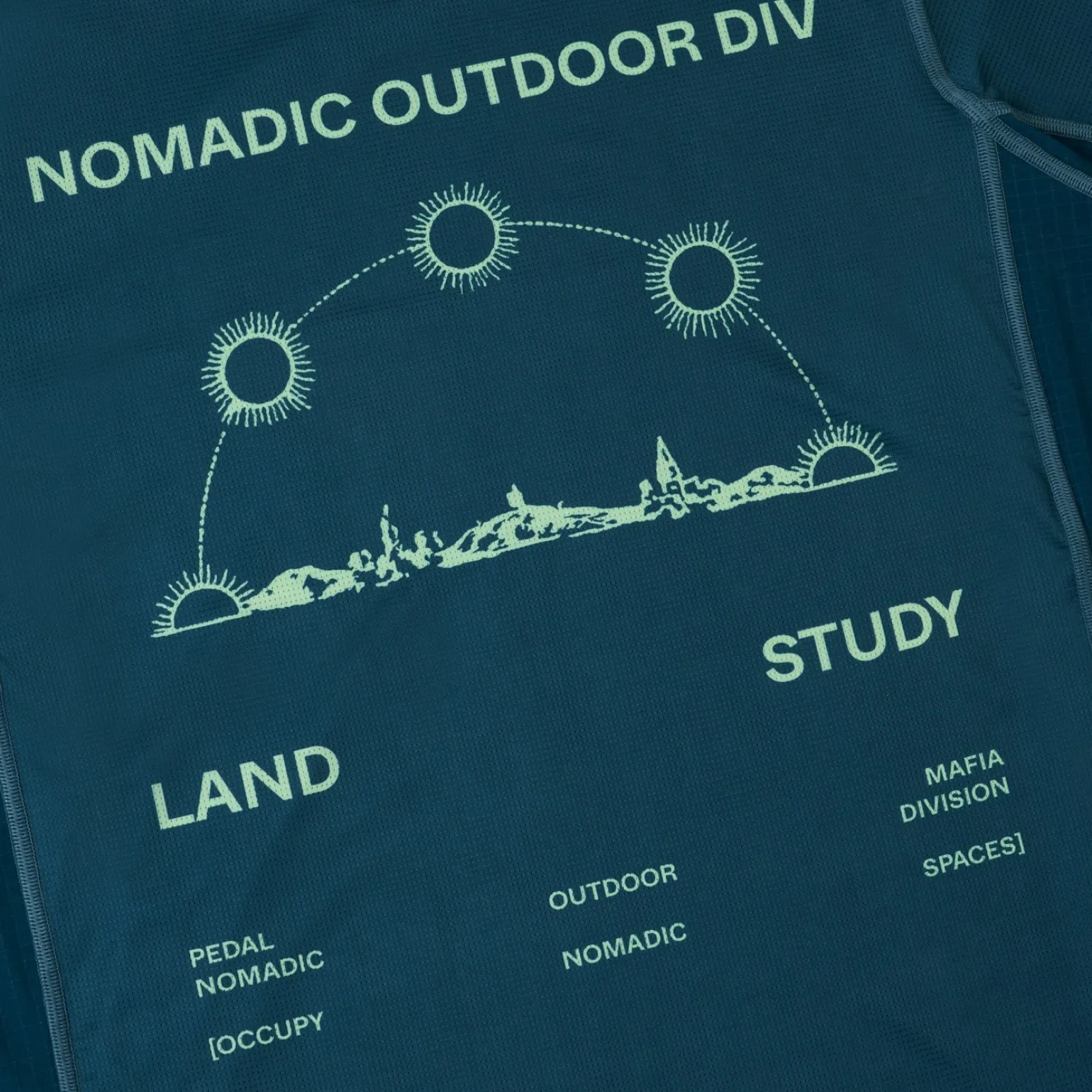 Nomadic Tech Short Sleeve T Shirt Dark Navy Mint
