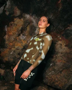 Women's Core Long Sleeve Jersey Marble Dark Brown