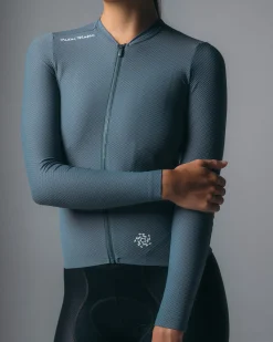 Women's Pro Delta Long Sleeve Jersey Dark Blue Steel