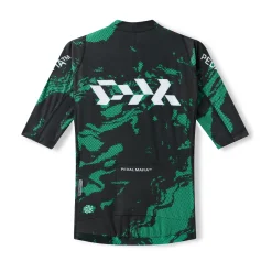 Women's Pro Race Jersey Glitch Flow Shadow Green