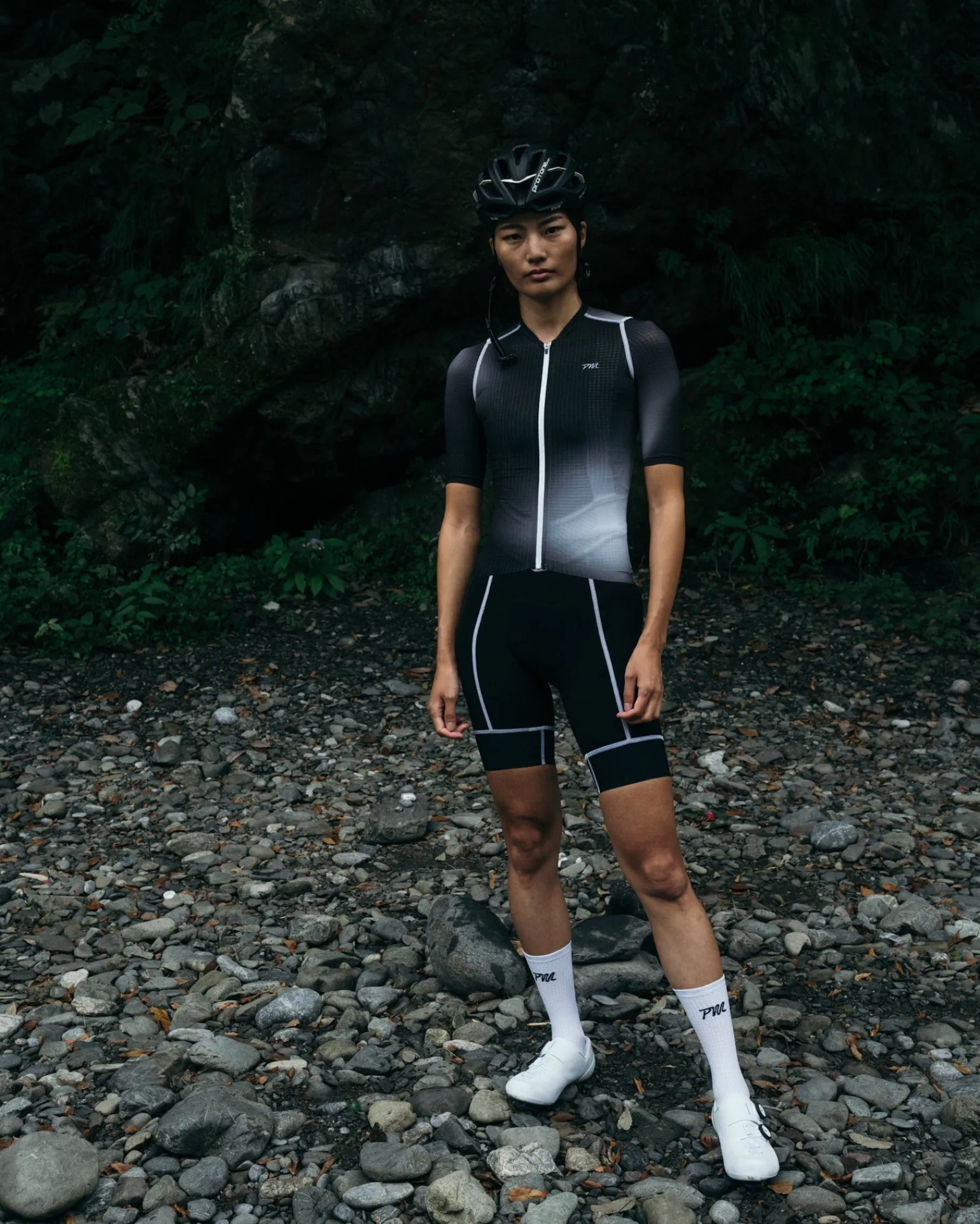 Women's Pro Vapour Bib Black White